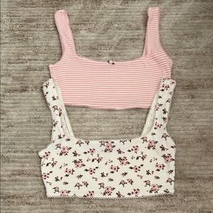 Pointelle Cotton Rosette Bralette